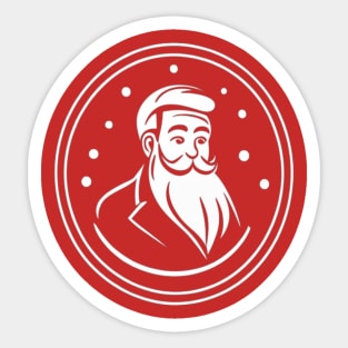 Santa Claus Modern Look Sticker